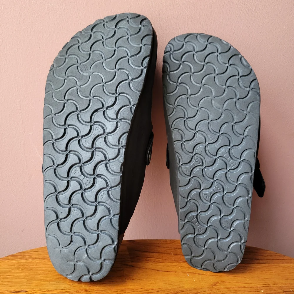 Birki's By Birkenstock Black Slip-On Sandals